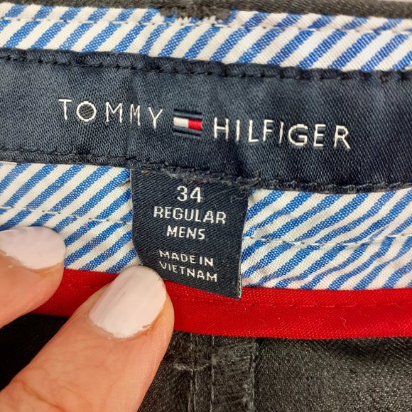Tommy Hilfiger Gray Men's Flat Front Pants Trousers 34X34 - Picture 4 of 5